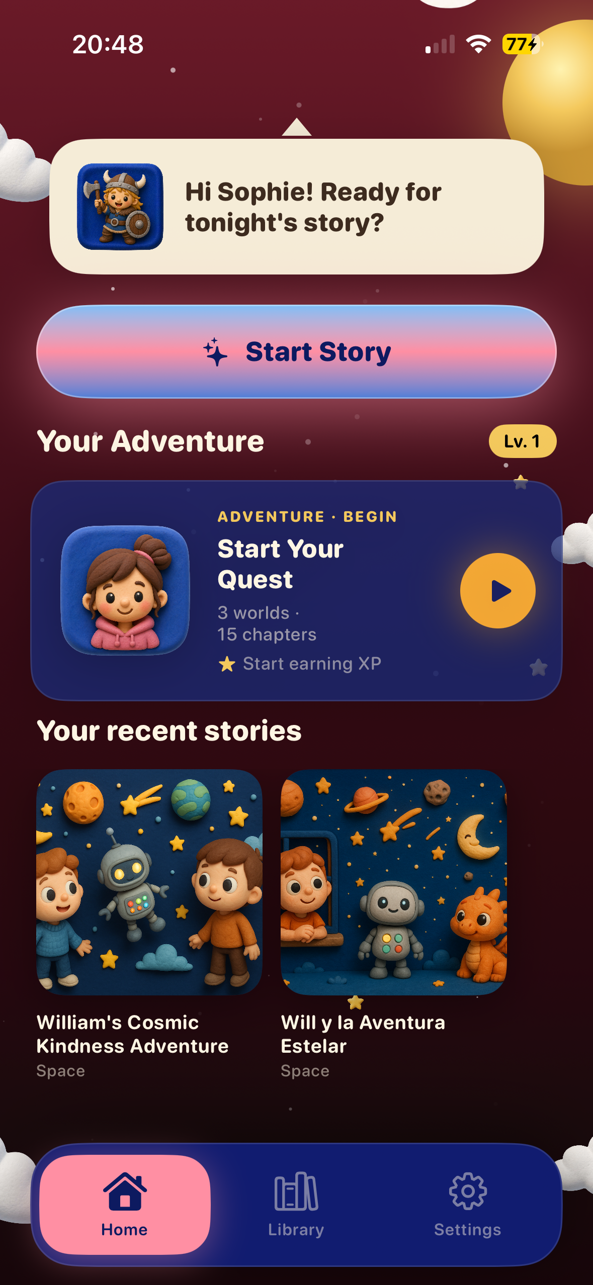 Snoory app screenshot 1